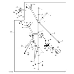 John Deere Z225 - PC9593 - Chassis Wiring (120001 - ) - ST991345