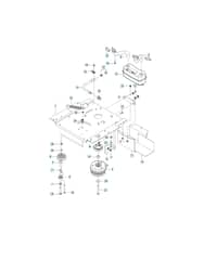 Husqvarna Z246 - Engine Mounting With Guards & Muffler