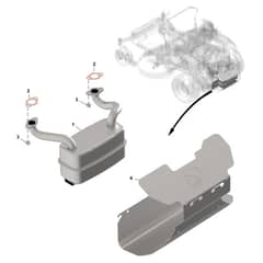 John Deere Z320R - PC16403 - Muffler - ST1064867