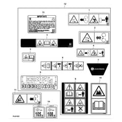 John Deere Z345R - PC13091 - Labels Kit - ST1012149