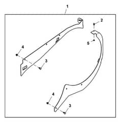John Deere Z345R - PC13091 - Deflector Kit (110001 - ) - ST1061352