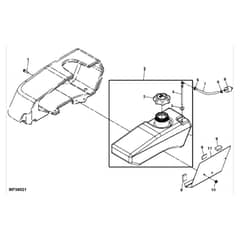 John Deere Z425 - PC9594 - Fuel Tank ( - 100000) - ST516465