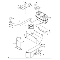 John Deere Z425 - PC9594 - Muffler (080001 - 100000) - ST516479