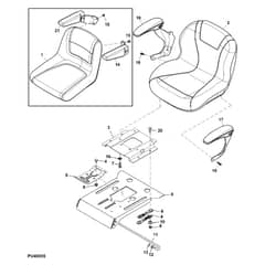 John Deere Z425 - PC9594 - Seat ( - 060000) - ST516526