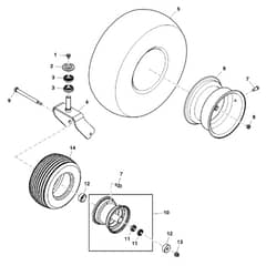 John Deere Z425 - PC9594 - Wheel (080001 - ) - ST516534