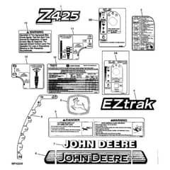 John Deere Z425 - PC9594 - Labels (040001 - 060000) - ST516590