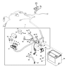 John Deere Z515E - PC13913 - Chassis Wiring (2/2) - ST1009488