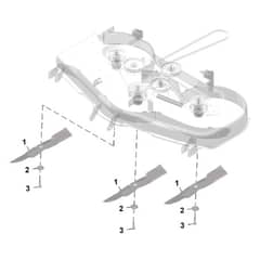 John Deere Z515E - PC13913 - Mower Blades - ST1064402