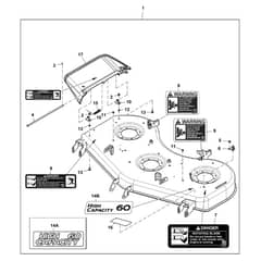 John Deere Z545R - PC13916 - Mower Deck - ST1010916