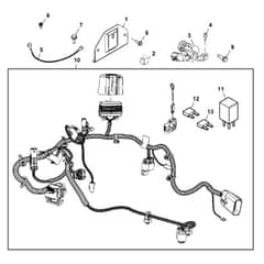 John Deere Z545R - PC13916 - Engine Wiring - ST1011393