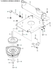 Husqvarna Z560 X - Engine Mounting With Guards & Muffler 2