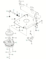 Husqvarna Z560L - Engine Mounting With Guards & Muffler