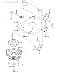 Husqvarna Z572X - Engine Mounting With Guards & Muffler 2