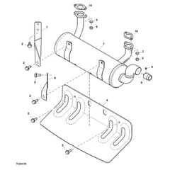 John Deere Z950R - PC11782 - Muffler ( - 140000) - ST1080134