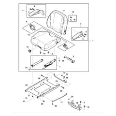 John Deere Z950R - PC11782 - Seat - ST755690