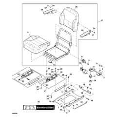 John Deere Z950R - PC11782 - Seat (050001 - 080000) - ST862649