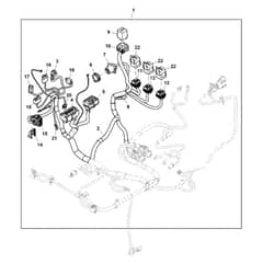 John Deere Z997R - PC12156 - Chassis Wiring (1/2) ( - 030000) - ST798073