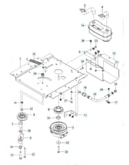 Husqvarna Z 242E - Engine Mounting With Guards & Muffler