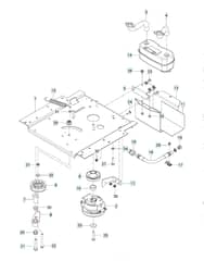 Husqvarna Z 248F - Engine Mounting With Guards & Muffler
