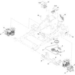 Toro Z Master 122cm - 72902TE (400000000 - 410999999) Hydraulic Pump, Idler and Belt