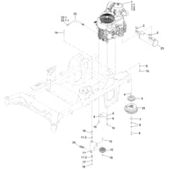 Toro Z Master 122cm - 74048TE (410170000 - 411435567) Engine, Clutch and Muffler