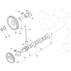 Toro Z Master 132cm - 72264TE (400000000 - 406427908) Camshaft and Idle Gear Shaft