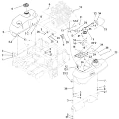 Toro Z Master 132cm - 72264TE (406427909 - 406429999) Fuel System and Throttle Control