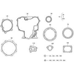 Toro Z Master 132cm - 72264TE (406430000 - 409547309) Lower Engine Gasket Kit