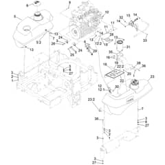 Toro Z Master 132cm - 72264TE (409547310 - 411699999) Fuel System and Throttle Control