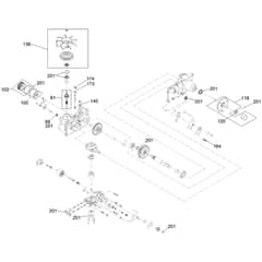 Toro Z Master 132cm - 74053TE (414387044 - 415099999) LH Transaxle No. 145-3696