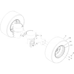 Toro Z Master 132cm - 74053TE (414071898 - 414324374) Rear Wheel