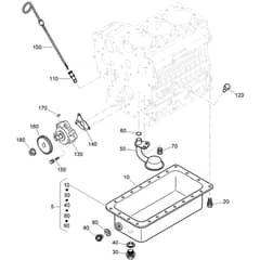 Toro Z Master 152cm - 72279TE (406400000 - 409999999) Oil Pan, Oil Pump and Dipstick