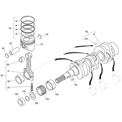 Toro Z Master 152cm - 72279TE (406400000 - 409999999) Piston and Crankshaft