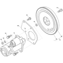 Toro Z Master 152cm - 72279TE (406400000 - 409999999) Starter and Flywheel