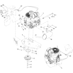 Toro Z Master 152cm - 72942TE (400000000 - 410999999) Engine, Clutch and Muffler