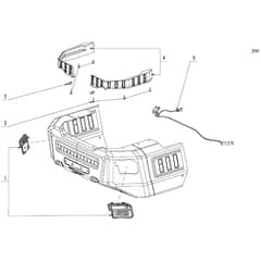EGO ZT4200E-S - Ride-on Mower (Feb 2023) Rear Guard Assembly Diagram