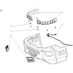EGO ZT5200E-L - Ride-on Mower (Feb 2023) Rear Guard Assembly Diagram