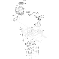 ZT 3107 T - 2017-2020 - 2F1020611/S17 - Stiga Zero Turn Mower Engine, Exhaust, Belts, Fuel Tank Diagram