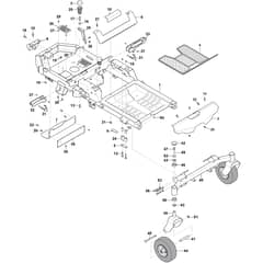 ZT 5132 T - 2017-2022 - 2F1020821/S17 - Stiga Zero Turn Mower Frame, Front Wheels Diagram