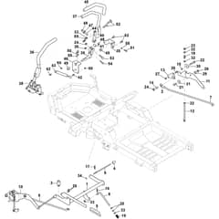 ZT 5132 T - 2017-2022 - 2F1020821/S17 - Stiga Zero Turn Mower Steering Controls, Parking Brake Diagram