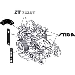 ZT 7132 T - 2019-2022 - 2F1020861/ST1 - Stiga Zero Turn Mower Decals Style Diagram