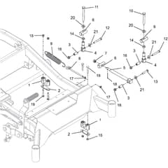 ZT 7132 T - 2019-2022 - 2F1020861/ST1 - Stiga Zero Turn Mower Deck lift LH Diagram
