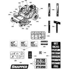 Snapper ZTX150 2691351 Decals Group