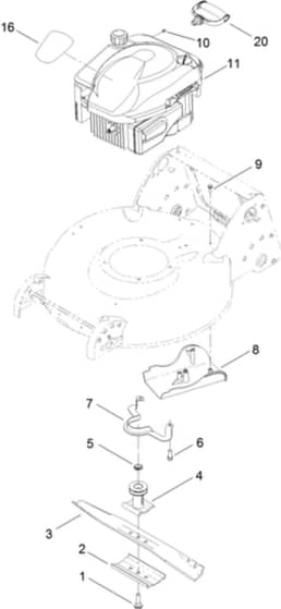 Hayter R53S - 448F (400000000 - 499999999) - Engine - Blade Assy