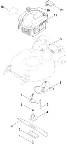 Hayter R53S - 448F (316000001 - 316999999) - Engine - Blade Assy