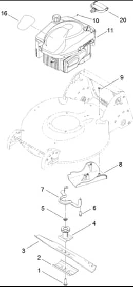 Hayter R53S - 448F (312000001 - 312999999) - Engine - Blade Assy