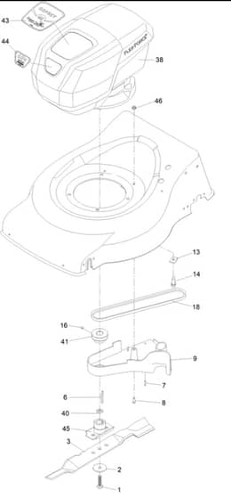 Hayter Osprey 46 60V - 613A (320000101 - 329999999) - Engine - Blade