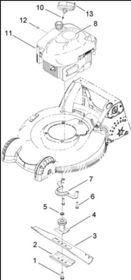 Hayter R53A - 449E (449E290001000 - 449E290999999) - Blade - Engine Assy