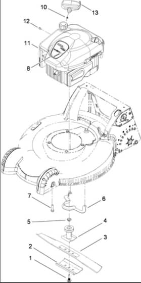 Hayter R53A - 449F (449F310000001 - 449F310999999) - Engine - Blade Assy