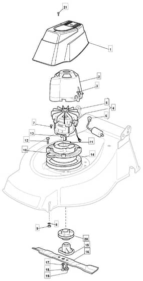 EL 460 PD BW - 2010 - 299487073/M10 - Mountfield Rotary Mower Blade Diagram